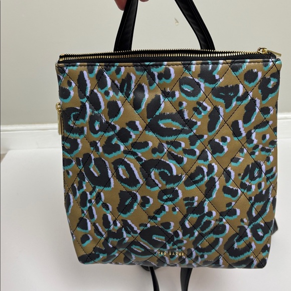 Ted Baker Leopard Print Quilted Mini Backpack - Picture 2 of 11